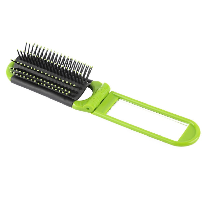 Professional Portable Foldable Hair Brush Mirror