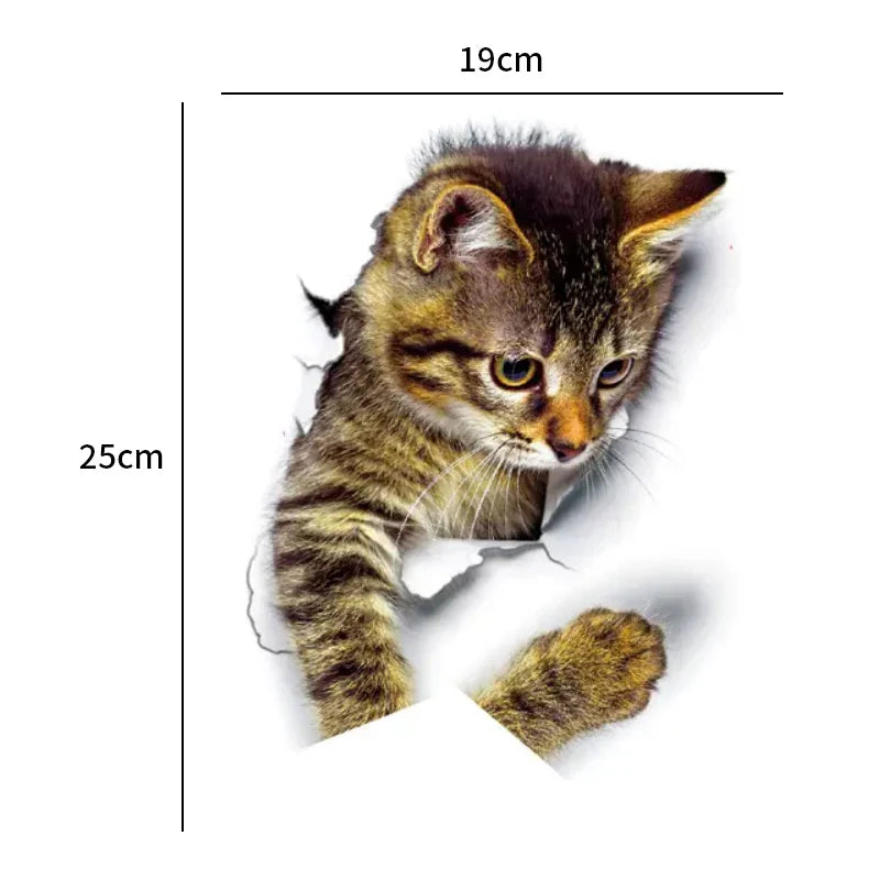 3D Toilet Protector Cat Sticker - Image 6