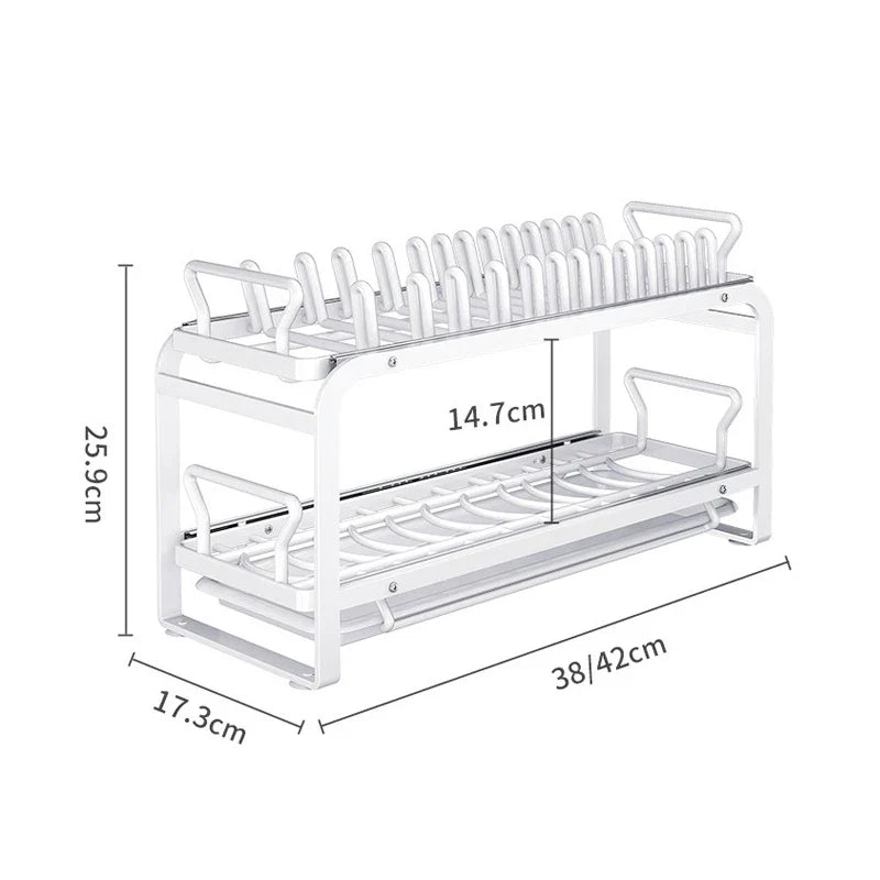 Kitchen Cabinet Sliding Storage Dish Rack