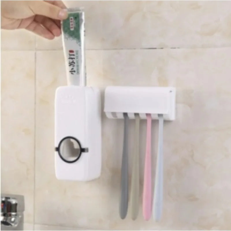 Automatic Toothpaste Squeezer Toothbrush Holder