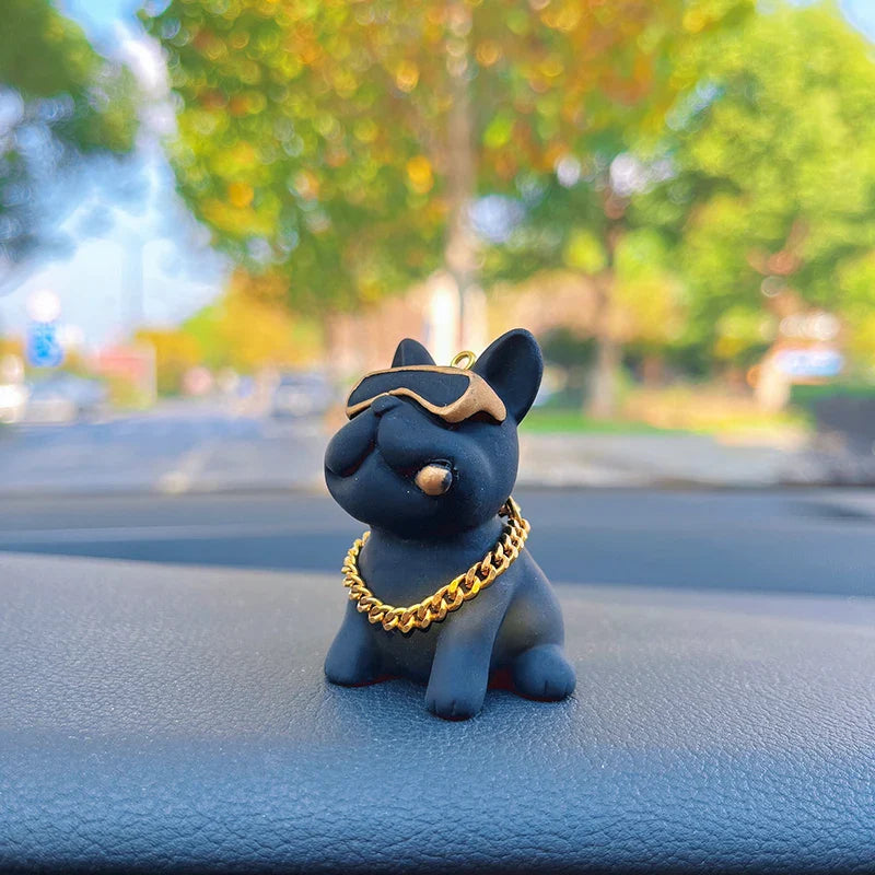 Mini Fancy Bulldog Car Console Decor - Image 0