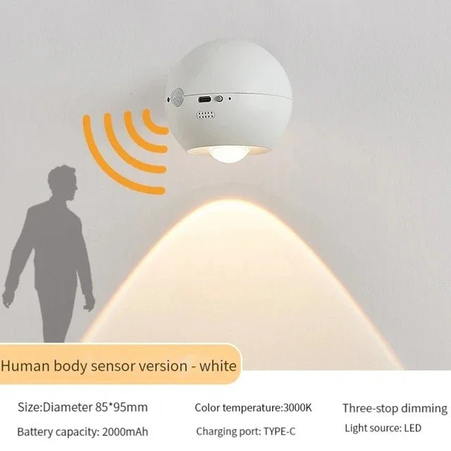 Rotating Mini Magnetic Rechargeable Wall Lamp - Image 7