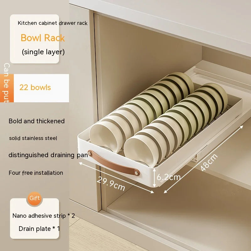 Stainless Store Kitchen Cabinet Pull-Out Sliding Organizer - Image 6
