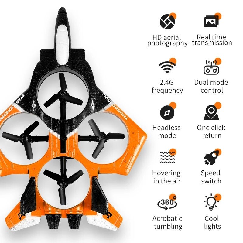 Durable Foam Remote Control Drone Toy Plane