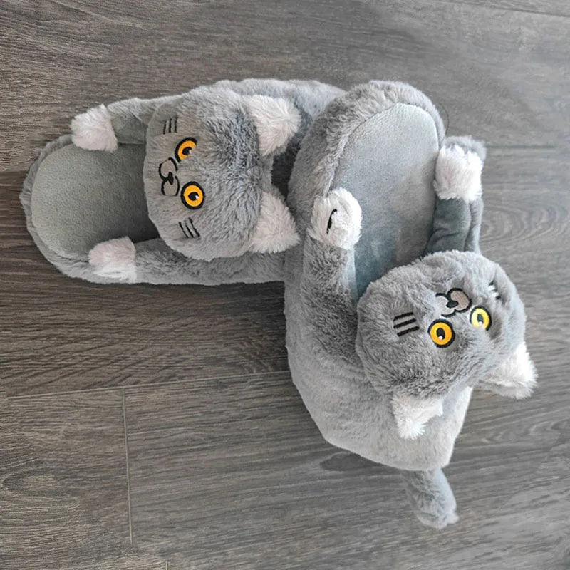 Cuddle Cat Plush Slippers
