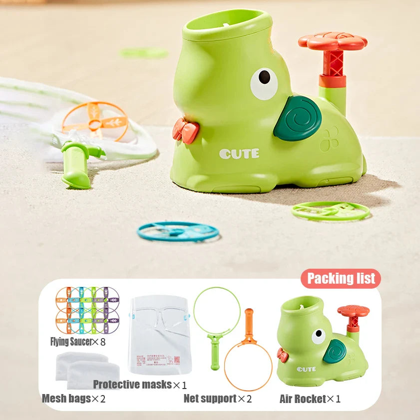 Air-Powered Rocket Disc Launcher Toy Set - Image 4