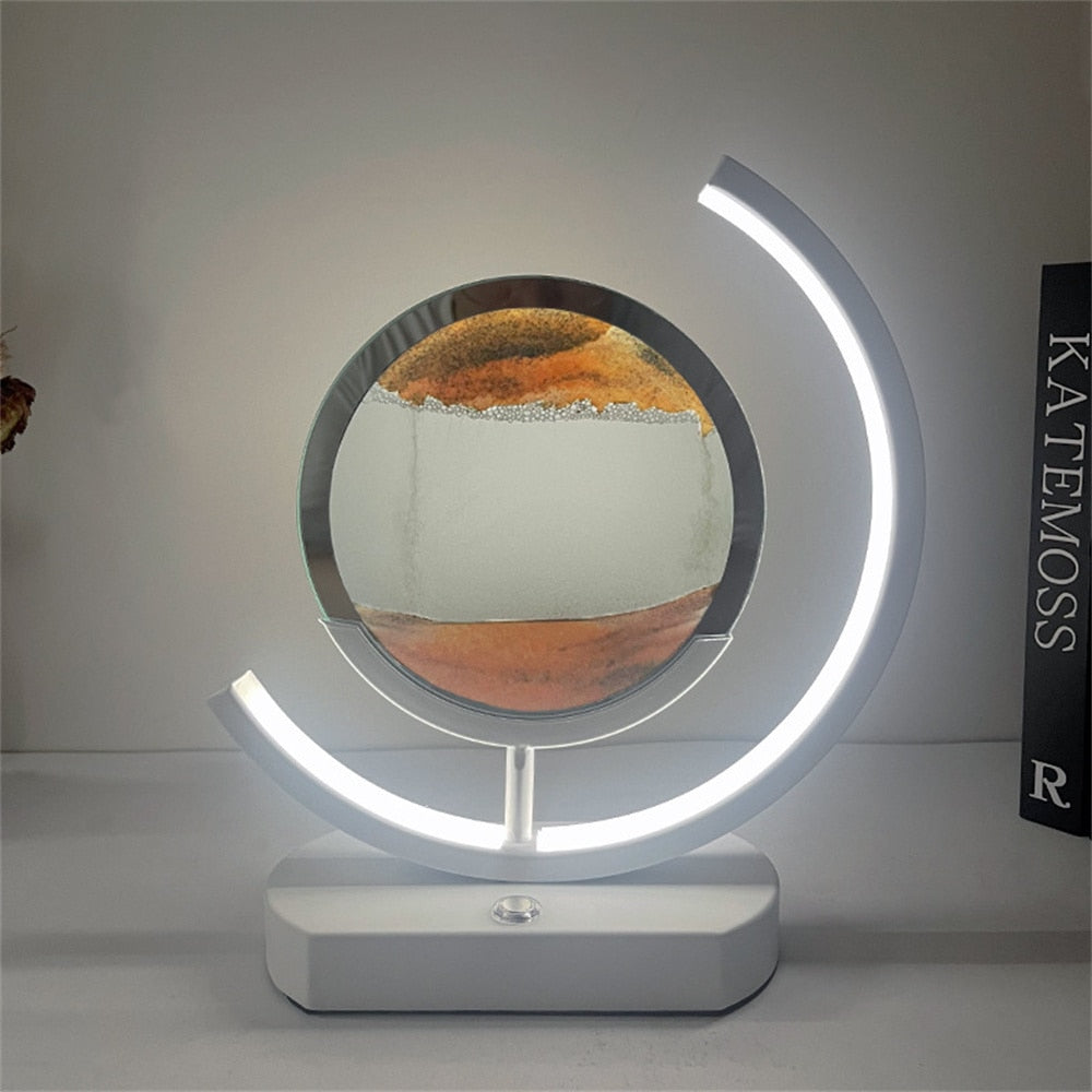 3D LED Flowing Sand Art Table Lamp