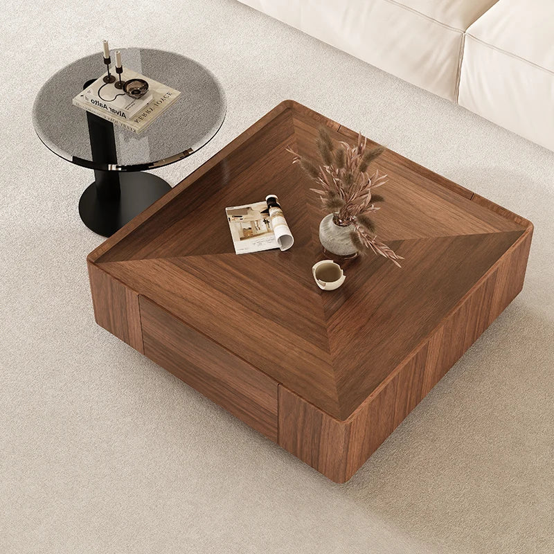 Hidden Drawers Elegant Italian Style Coffee Table - Image 3