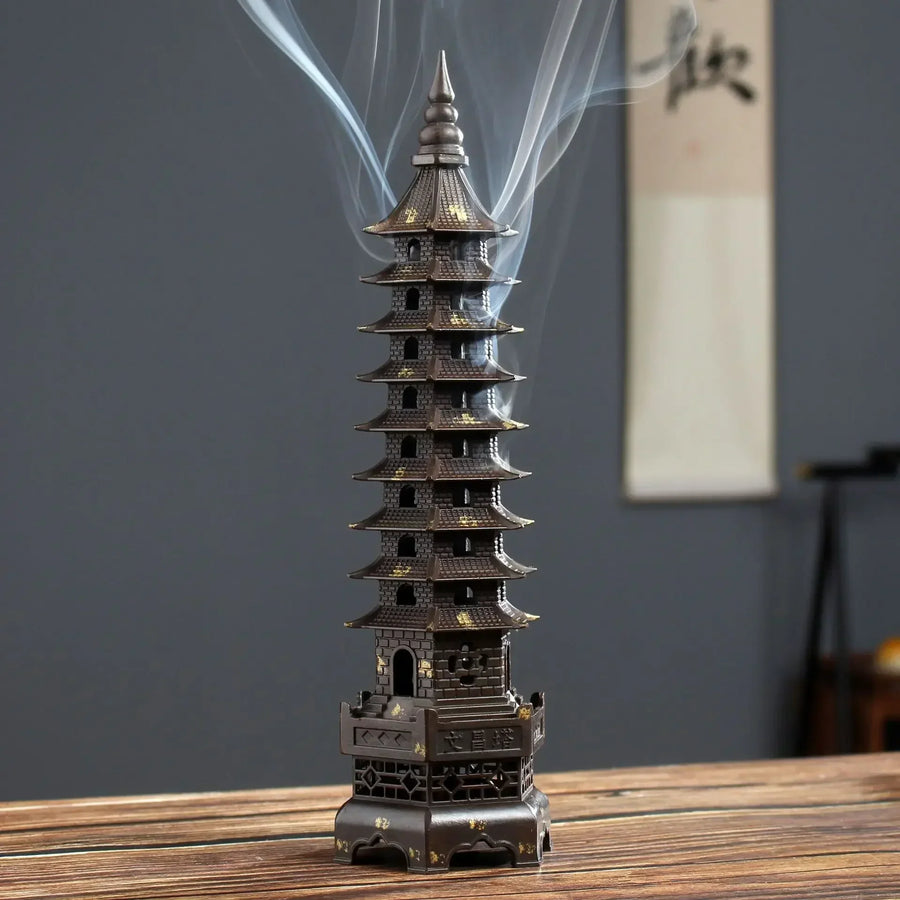 Zen Tower-Style Smoke Waterfall Incense Burner - Image 4