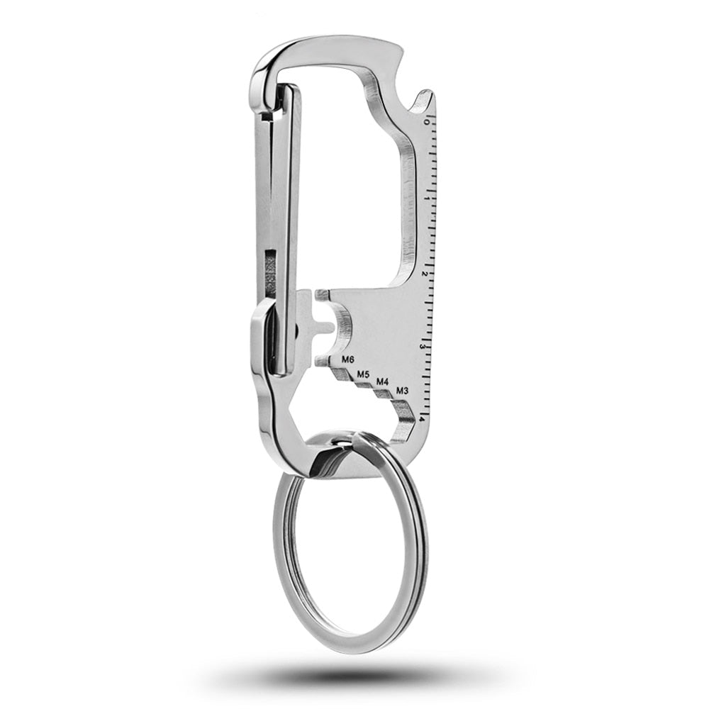 Stainless Steel EDC Multi Tool Bottle Opener Keychain