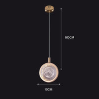 Nordic Crystal Halo Pendant Light - Image 8