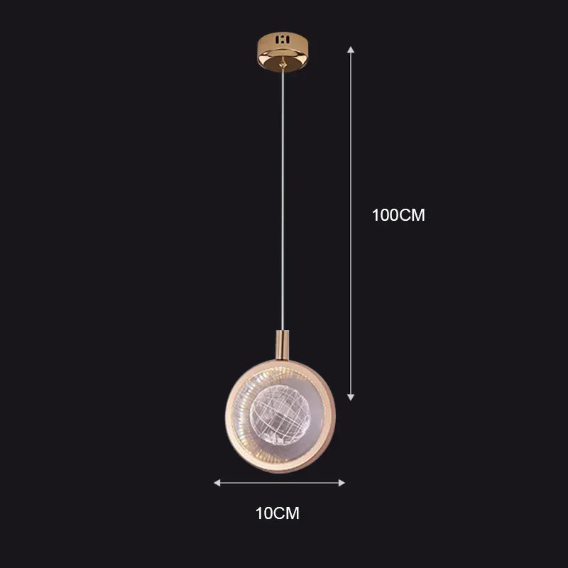 Nordic Crystal Halo Pendant Light - Image 8