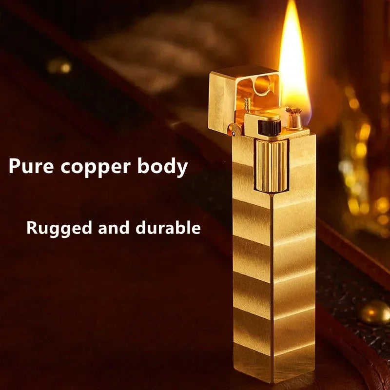 Retro Handmade Pure Copper Kerosene Lighter - Image 2