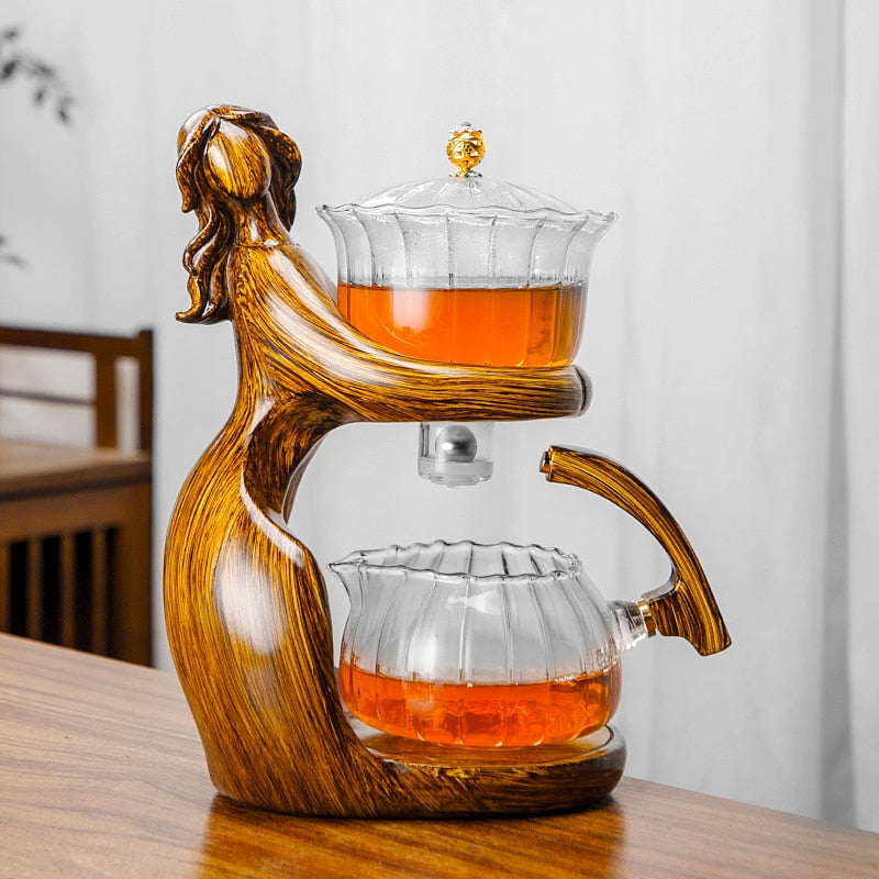 Dreamy Mermaid Wooden Teapot