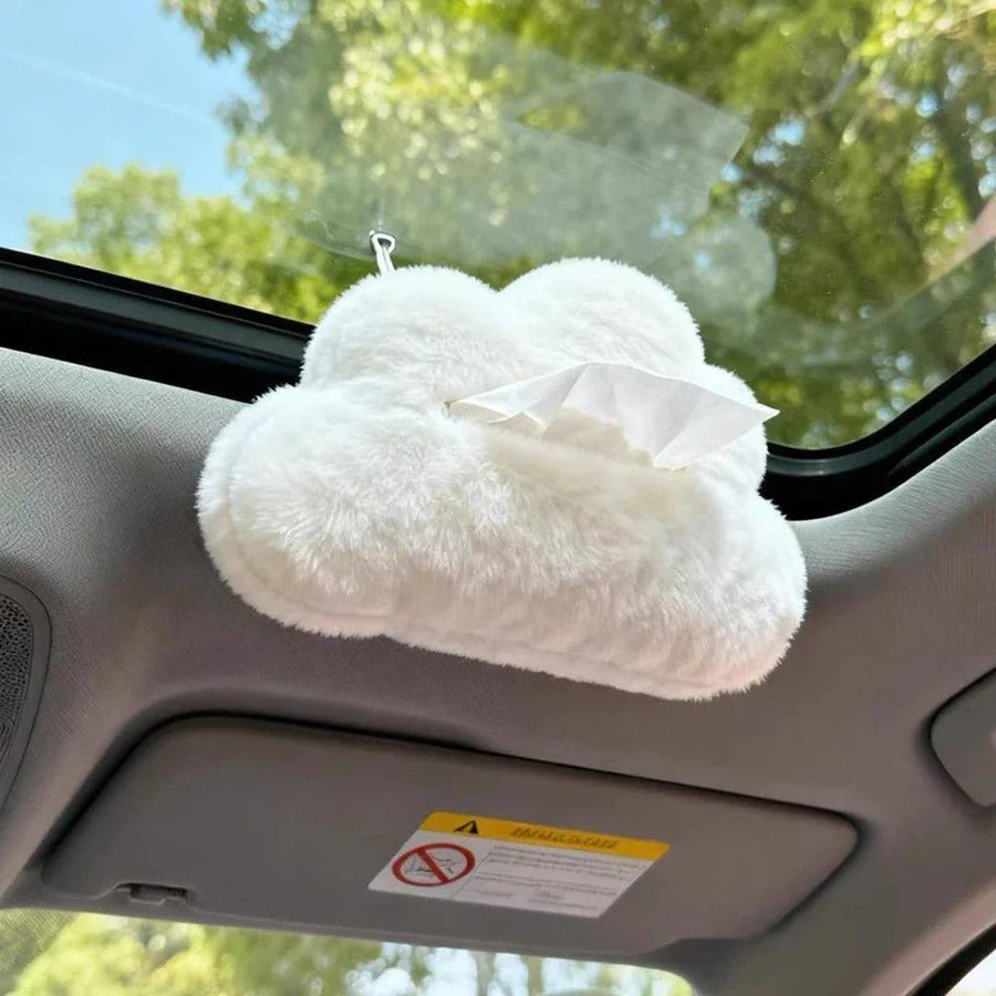 Cloud Shape Hanging Car Tissue Box - Image 1