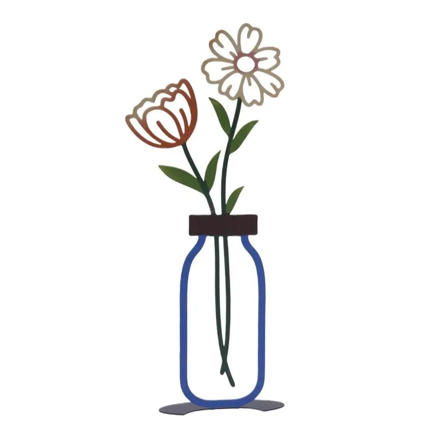 Flower Sketch Desktop Vase Decor