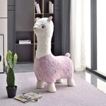 Fluffy Lama Door Entryway Decor Stool