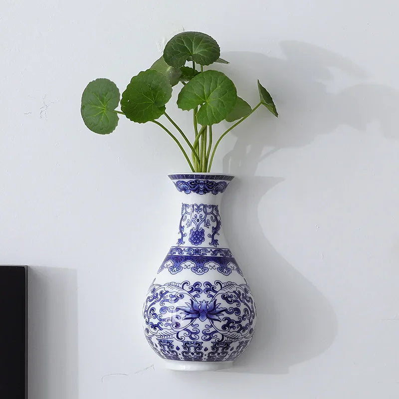 Vasello Blue Decorative Wall Mounted Vase - Image 4