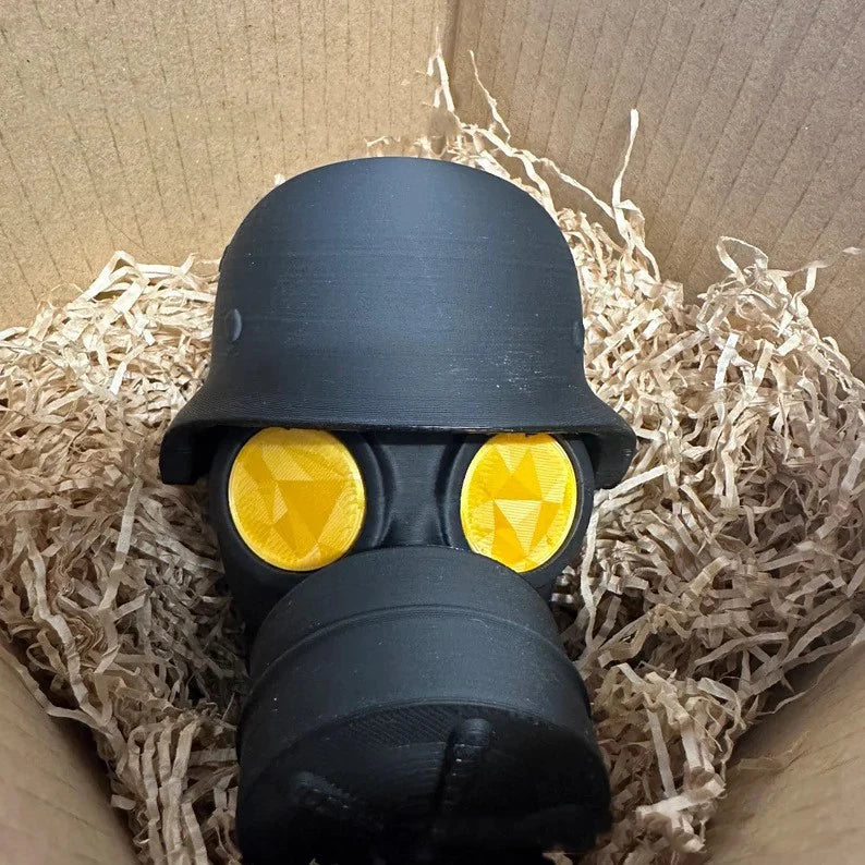 Black Gas Mask Helmet Trailer Hitch Cover - Image 5