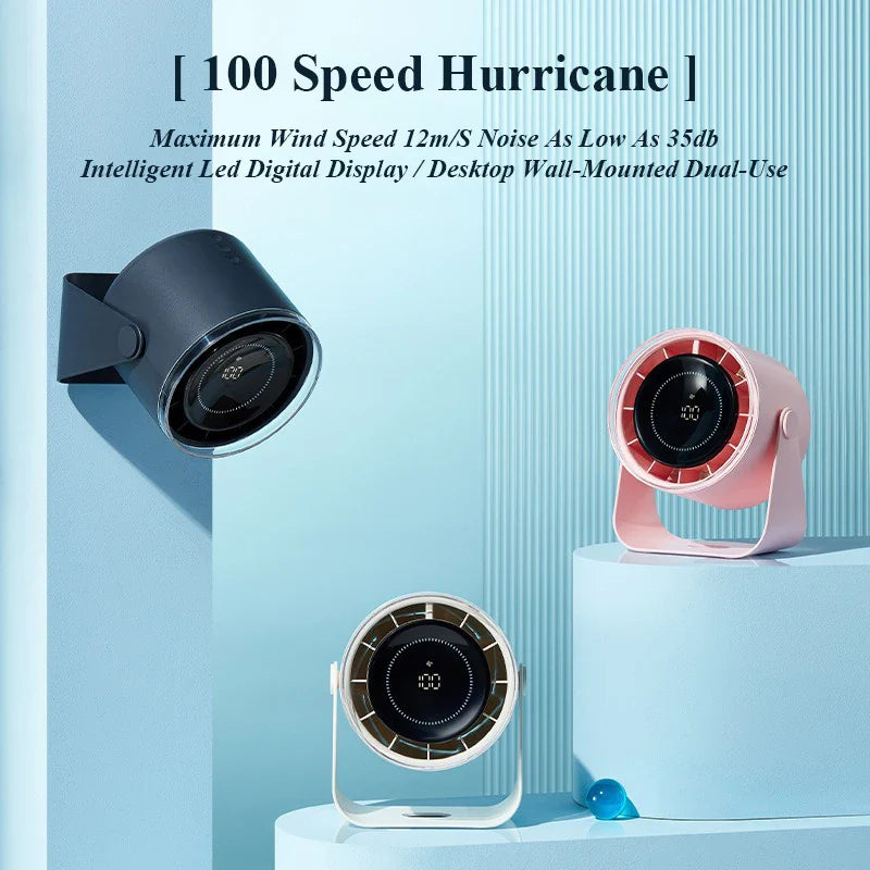 Multi-Speed Adjustable Rechargeable Travel Desktop Fan - Image 1