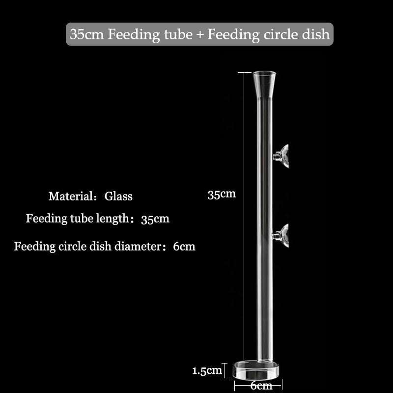 Transparent Aquarium Glass Tube Fish Feeder - Image 7