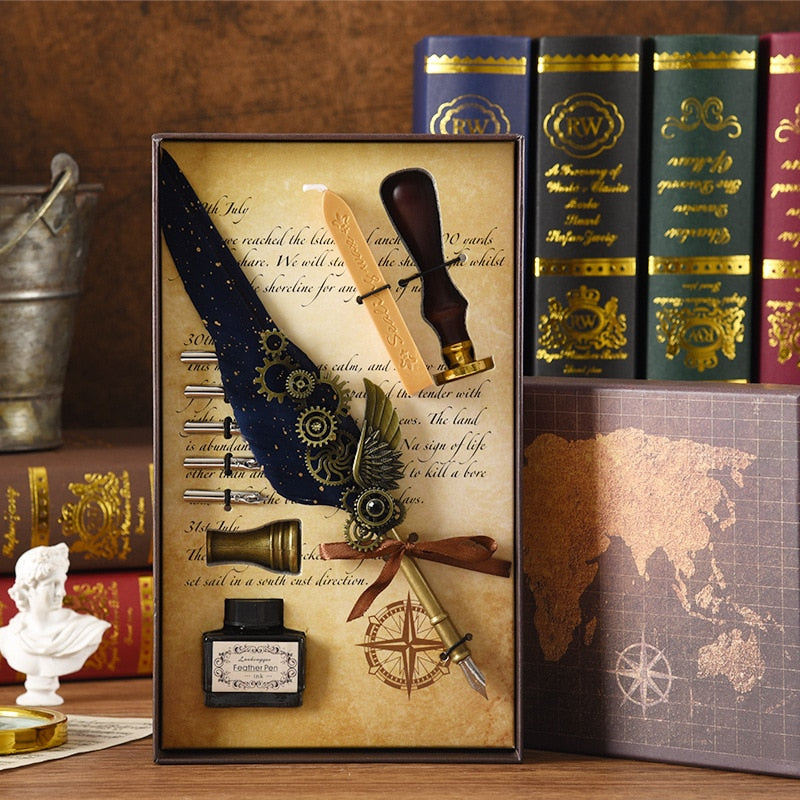 Phoenix Feather Mechanic Calligraphy Pen Set - Image 3