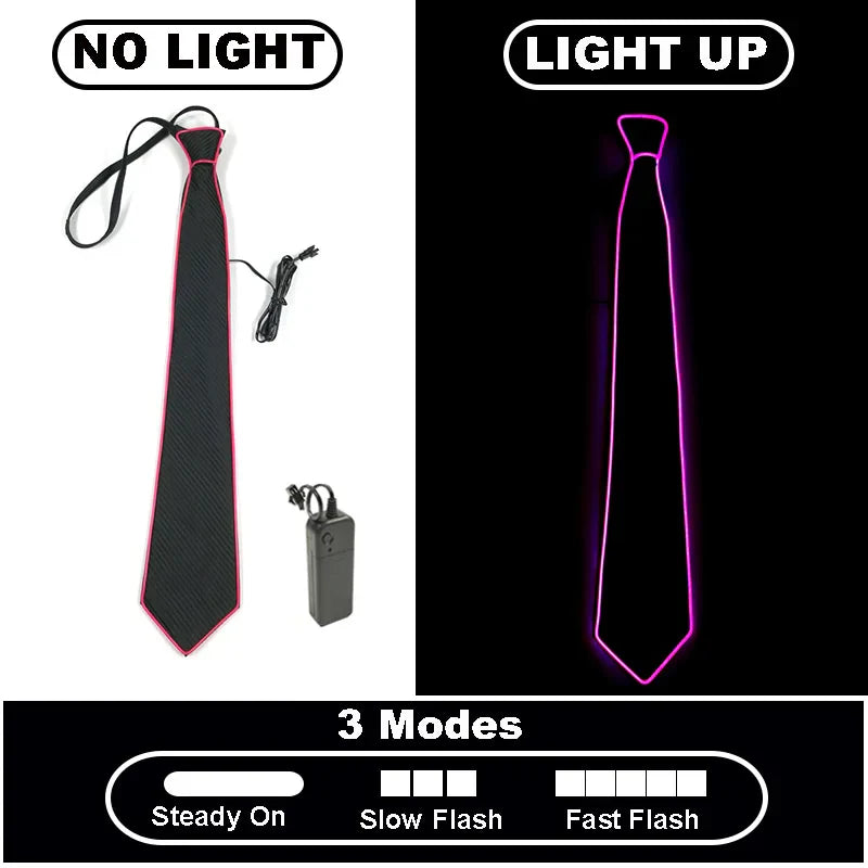 Neon Glow LED Party Tie - Image 7
