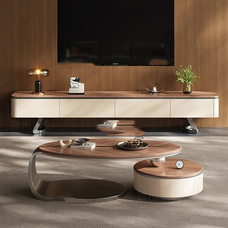 Nordic Leaf Wooden Elegant Coffee Table