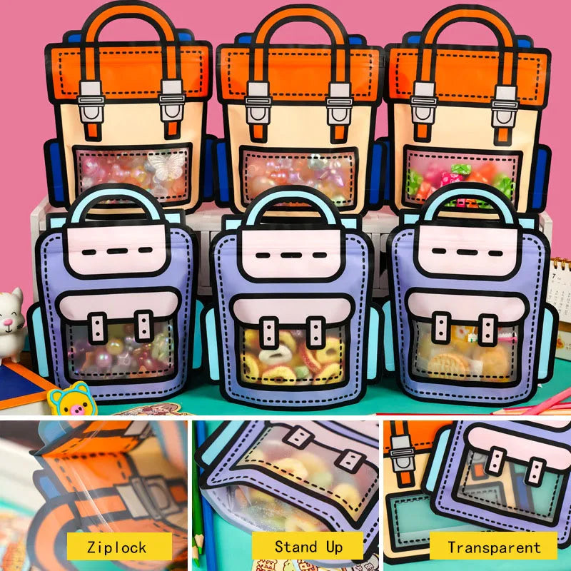 50pcs Creative 2D Cartoon Schoolbag - Image 2