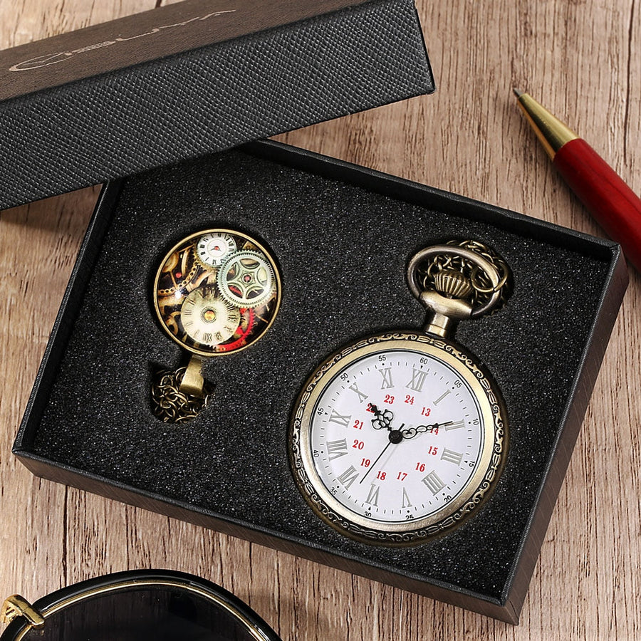 Digital Stainless Steel Pocket Watch Gift Set - Image 19