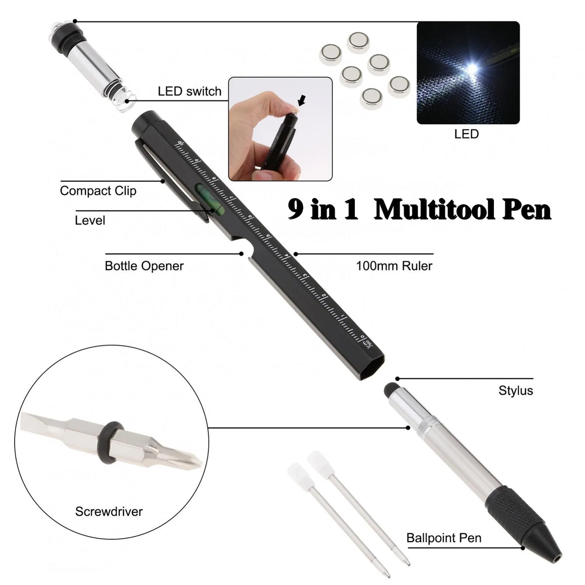 9in1 Multifunctional Task Master Pen