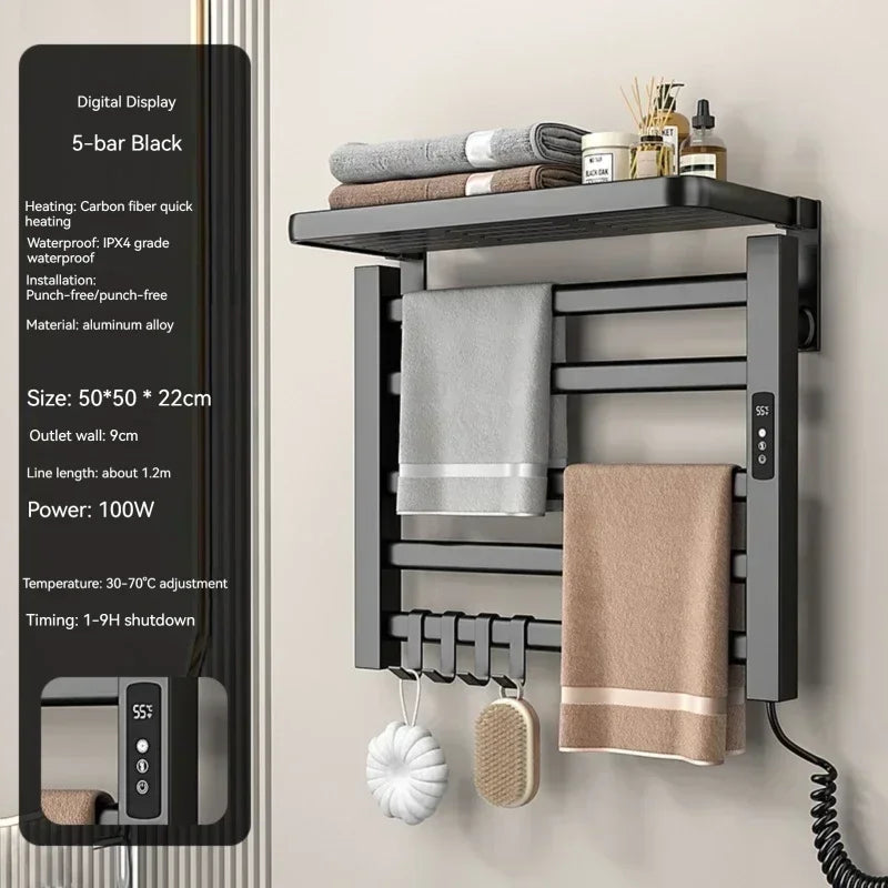 Intelligent Electric Heated Towel Drying Organizer Rack - Image 11