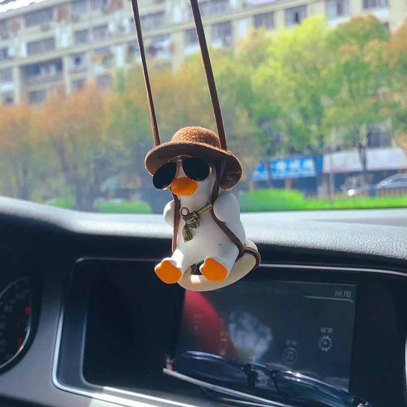 Fancy Duck Car Front Mirror Decor - Image 5