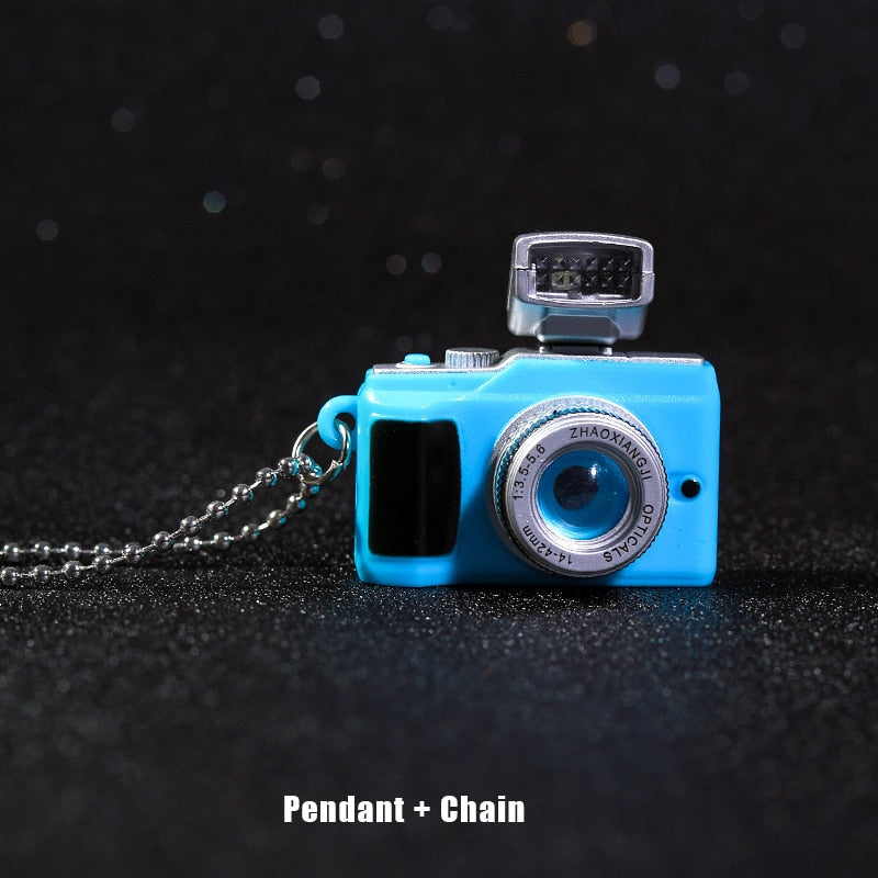 Vintage Camera Shaped Flashlight Necklace