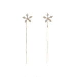 Elegant Flower Long Chain Earrings