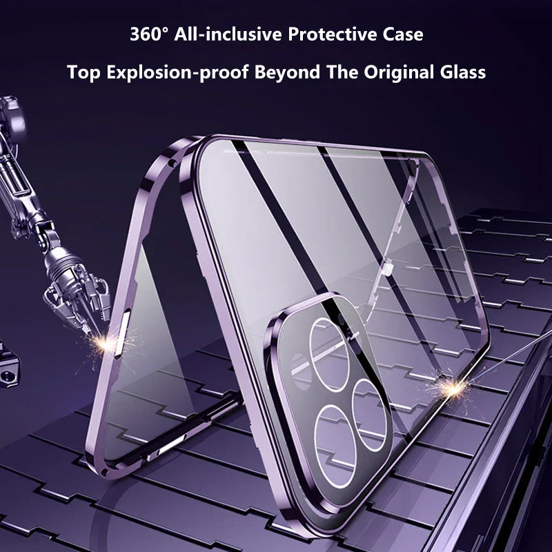 Invisible Shield Full Cover Anti-Peep Privacy  Magnetic Phone Case - Image 6