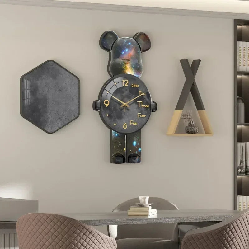 Glowing Star Bear LED Wall Clock - Image 5