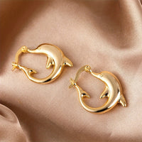 Dolphin Hoop Ocean Inspired Earrings - Image 0