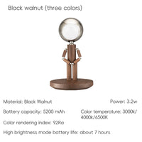Lunar Robot Astronaut Wooden Table Lamp - Image 11