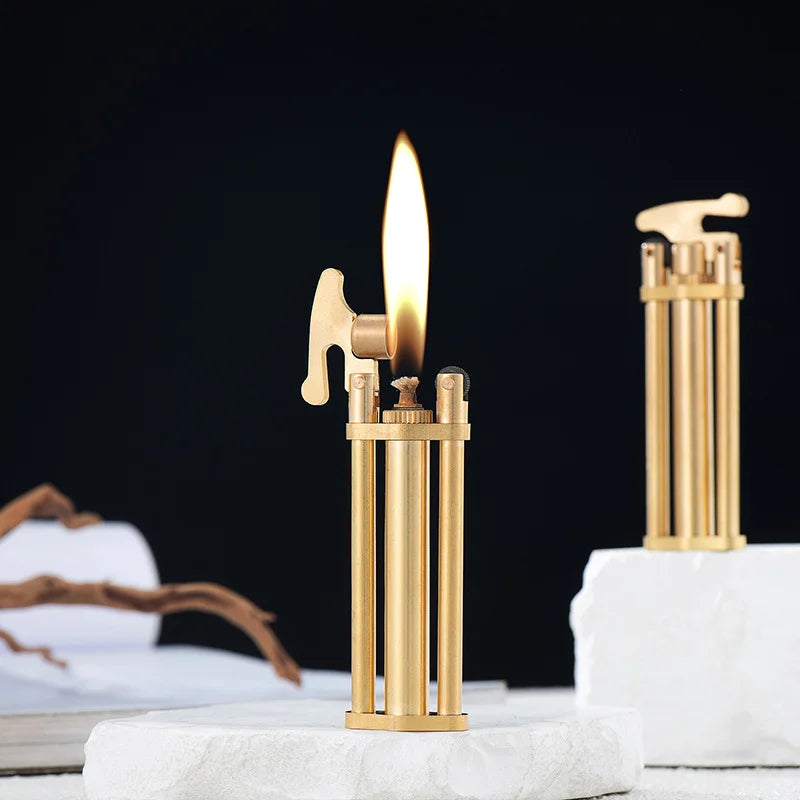 Old World Kerosene Brass Pocket Lighter - Image 1