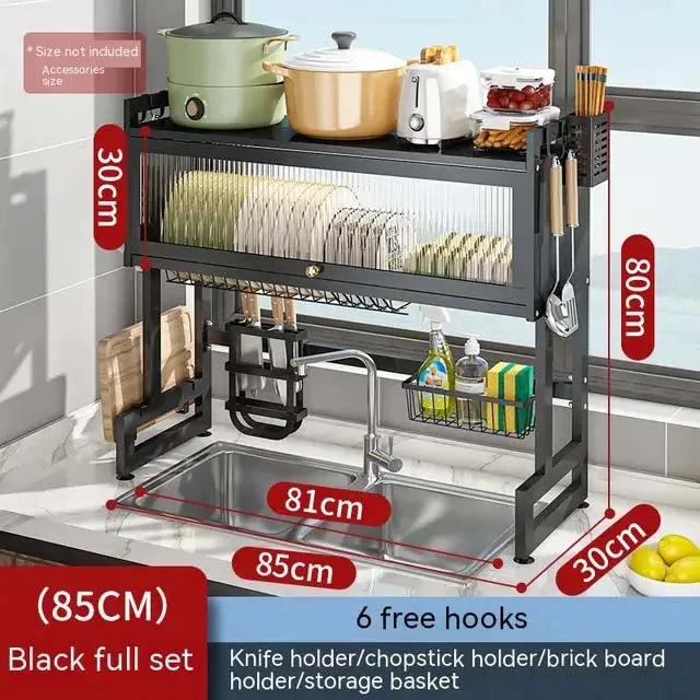 Modern Kitchen Over The Sink Organizer Dish Rack - Image 12