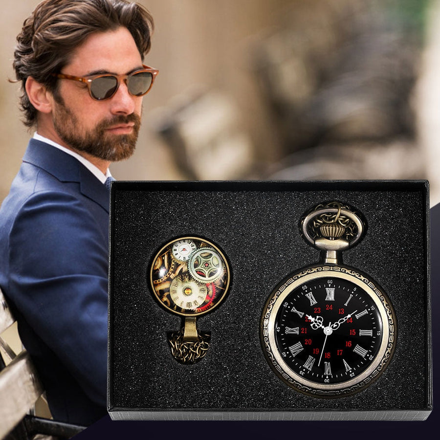 Digital Stainless Steel Pocket Watch Gift Set - Image 17