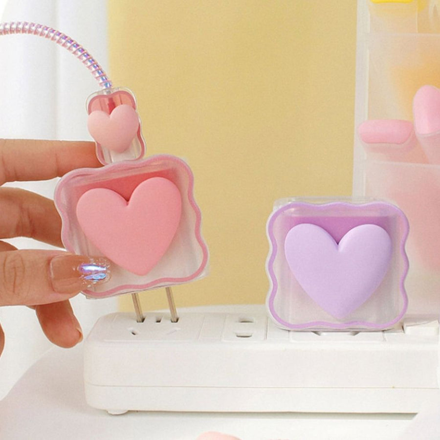 Transparent Love Charging Cable Protector Case - Image 1