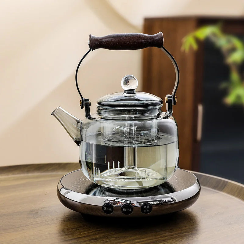 Clear Glass Electric Teapot Set - Image 7