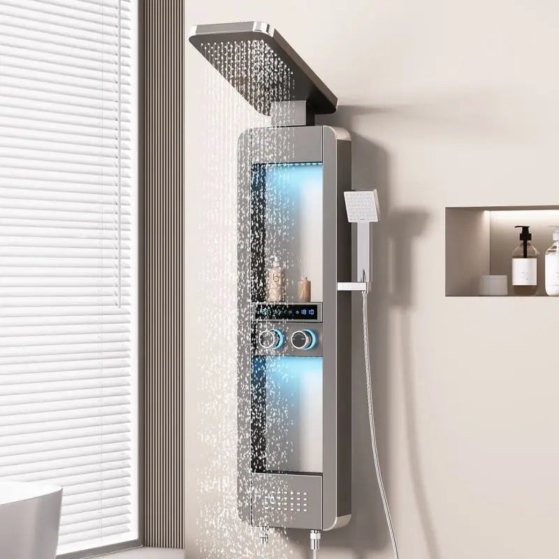 Rainfall Tower Panel Modern Shower Set - Image 0