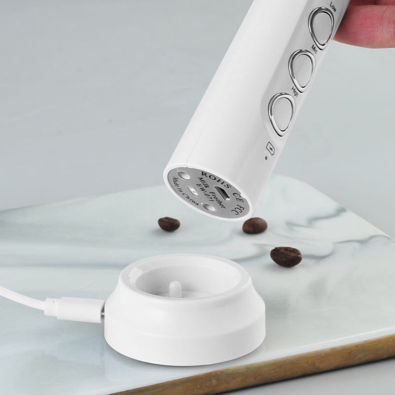 3in1 Portable Rechargeable Milk Frother Foam Maker - Image 1