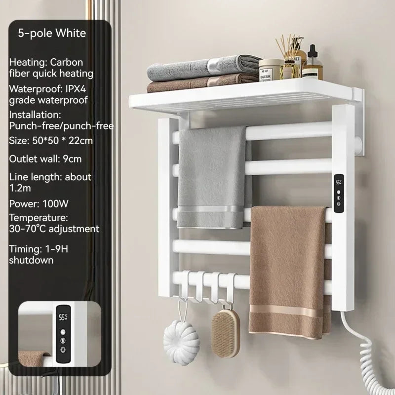 Intelligent Electric Heated Towel Drying Organizer Rack - Image 13