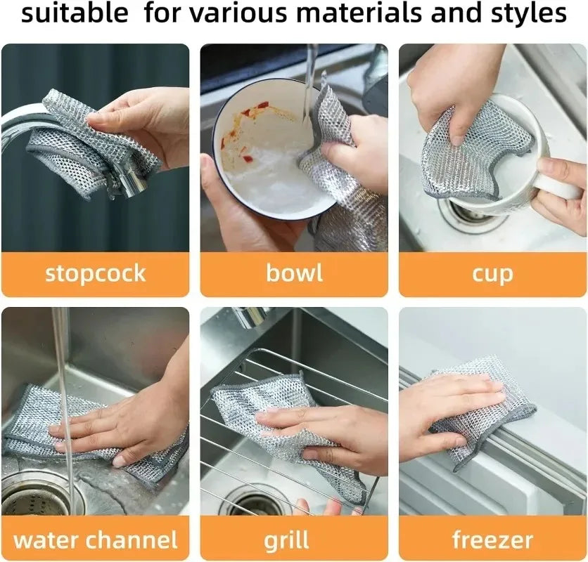 Silver Wire Double-Sided Ultra-Absorbent Design Cleaning Cloth - Image 5