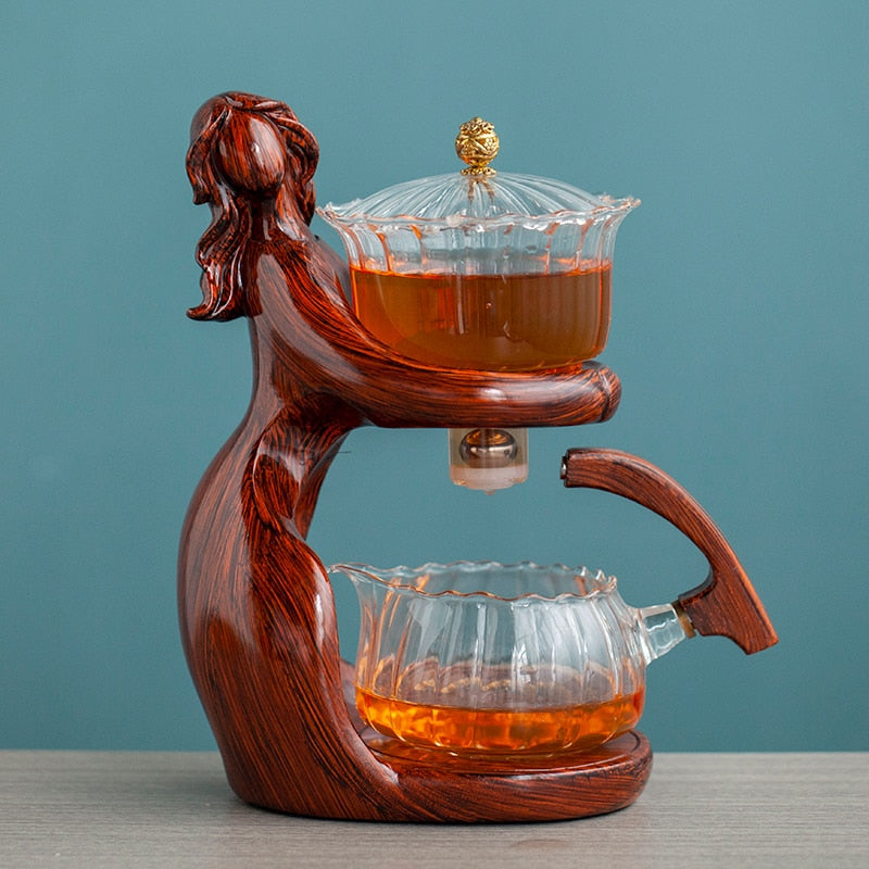 Dreamy Mermaid Wooden Teapot