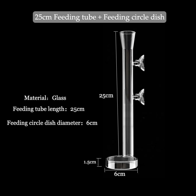 Transparent Aquarium Glass Tube Fish Feeder - Image 5